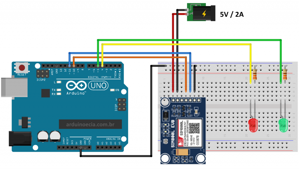 Controle o Arduino por SMS com o SIM800L Arduino e Cia