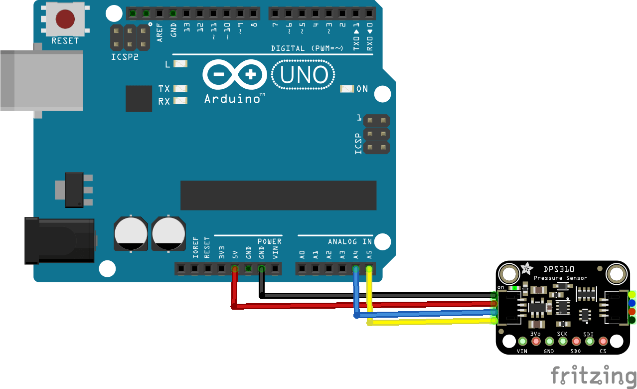 Arduino Uno and DPS310 barometric pressure sensor Arduino Learning