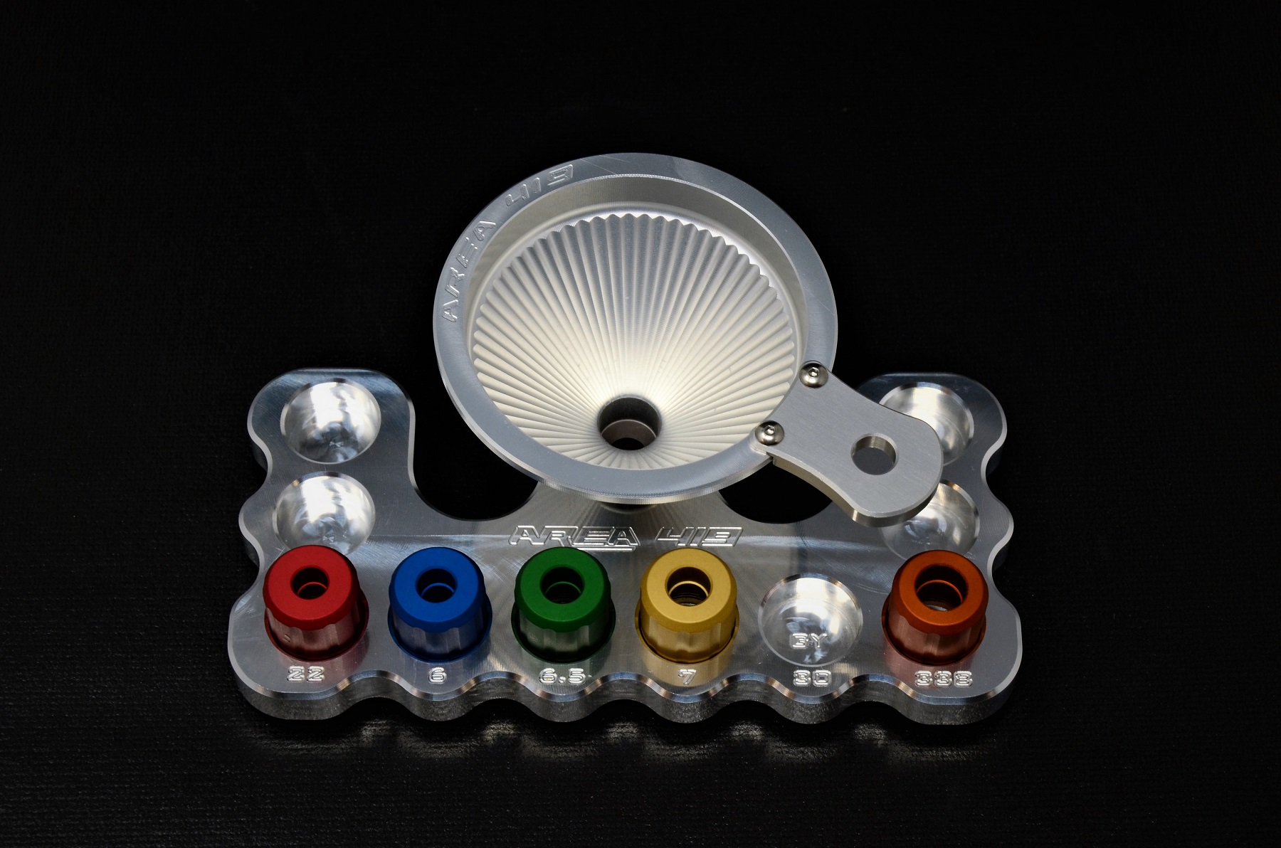 Area 419 Aluminum Reloading Funnel Kit With Interchangeable Heads