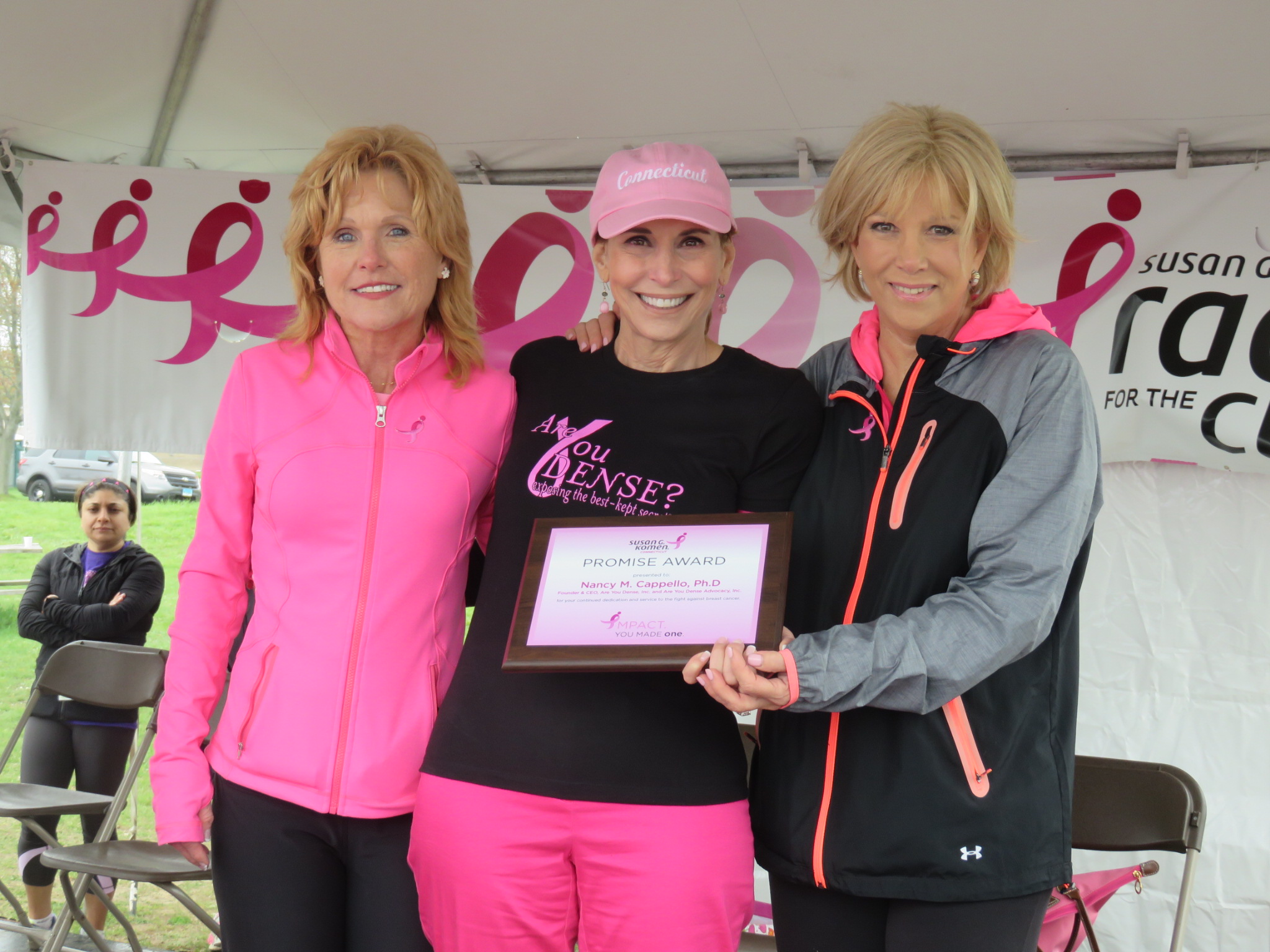 Are You Dense Joan Lunden presents Dr. Nancy Cappello with Susan G