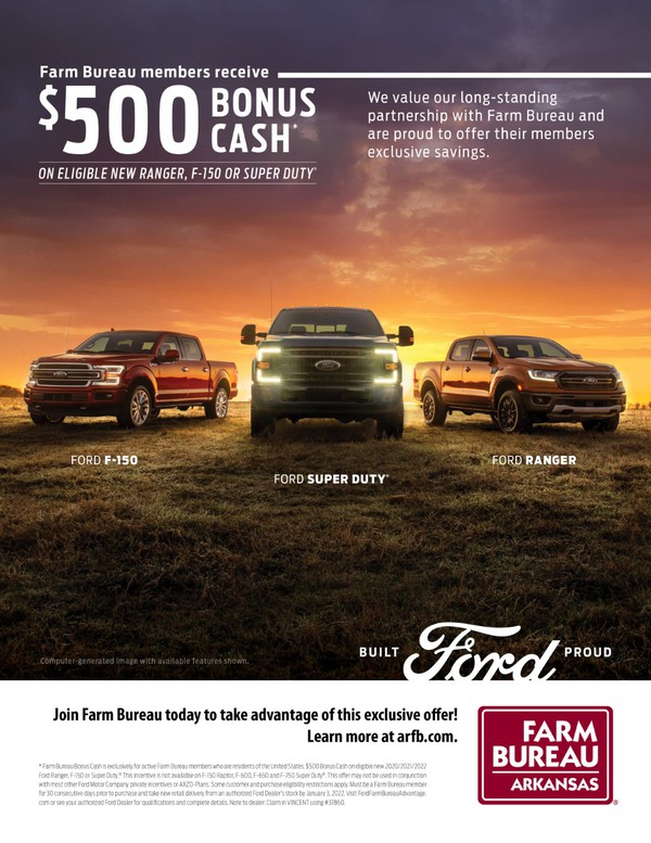 Ford Motor Co. Special Offer Member Benefits Arkansas Farm Bureau