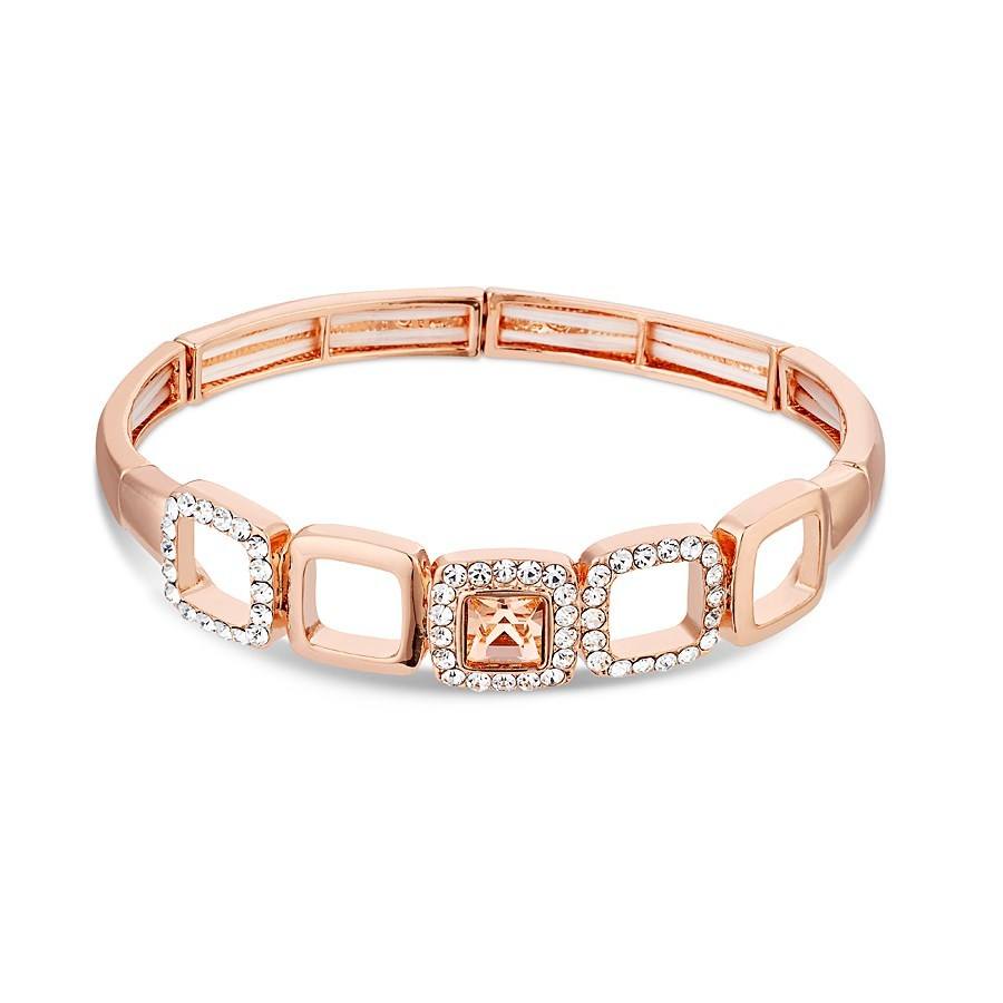 August Woods Rose Gold Champagne Crystal Bracelet
