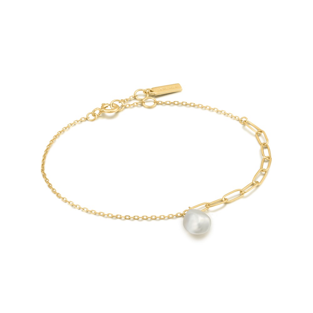 Ania Haie Gold Pearl Chunky Bracelet