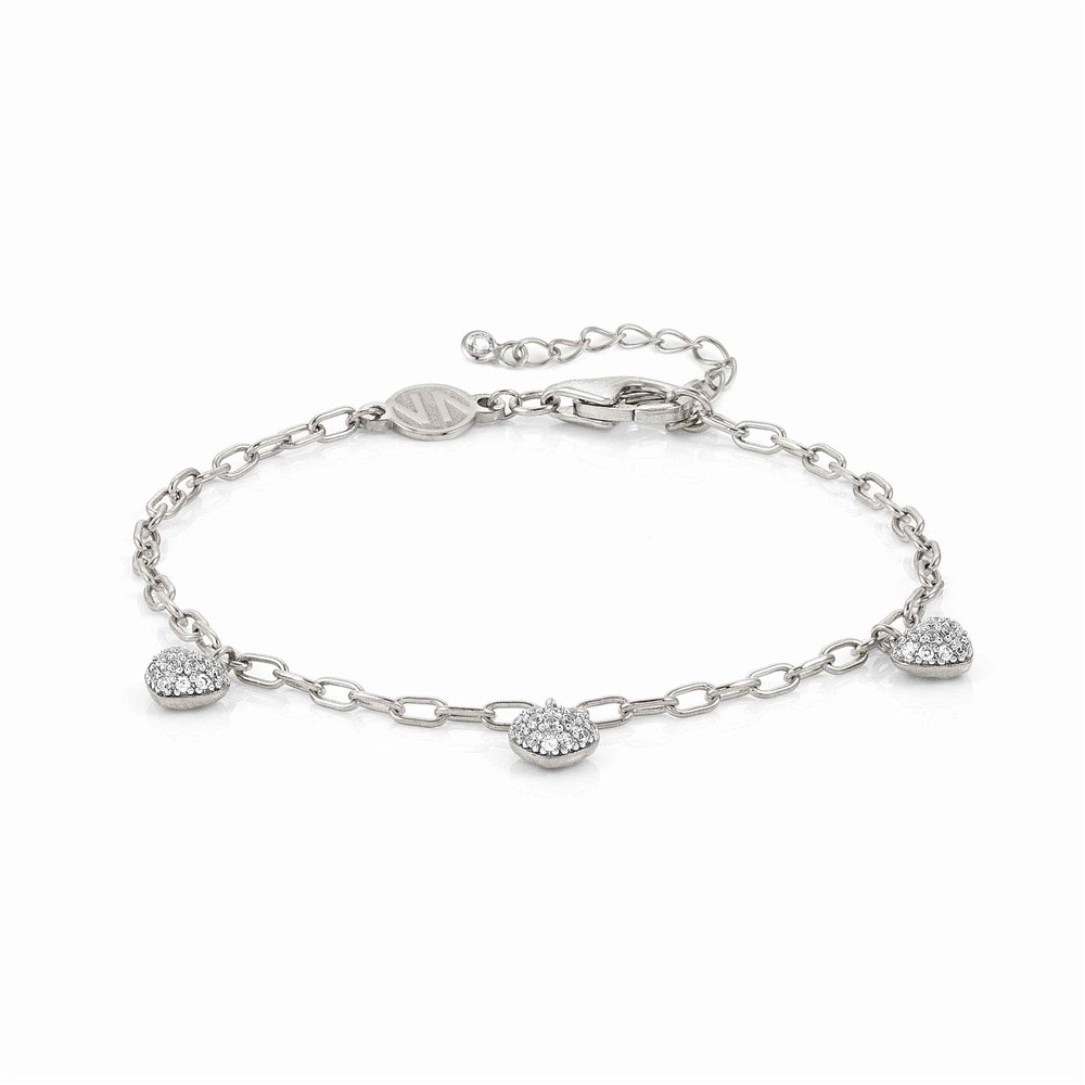 Nomination Silver Crystal Heart Easychic Bracelet