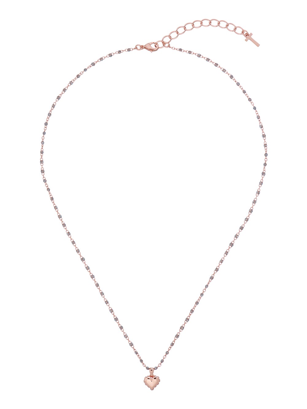 Ted Baker Rose Gold Glitter Heart Necklace