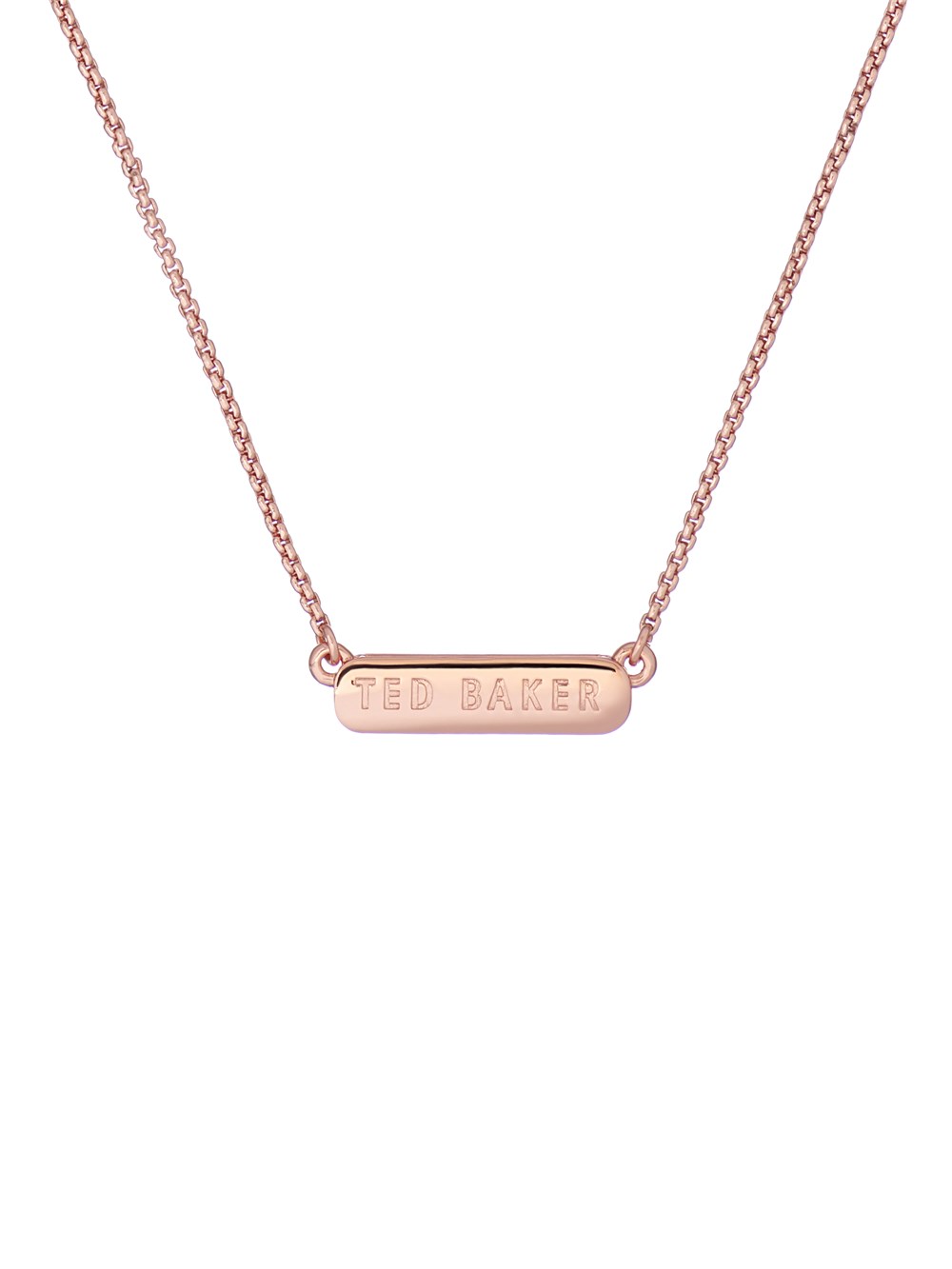 Ted Baker Rose Gold Sparkle Bar Necklace