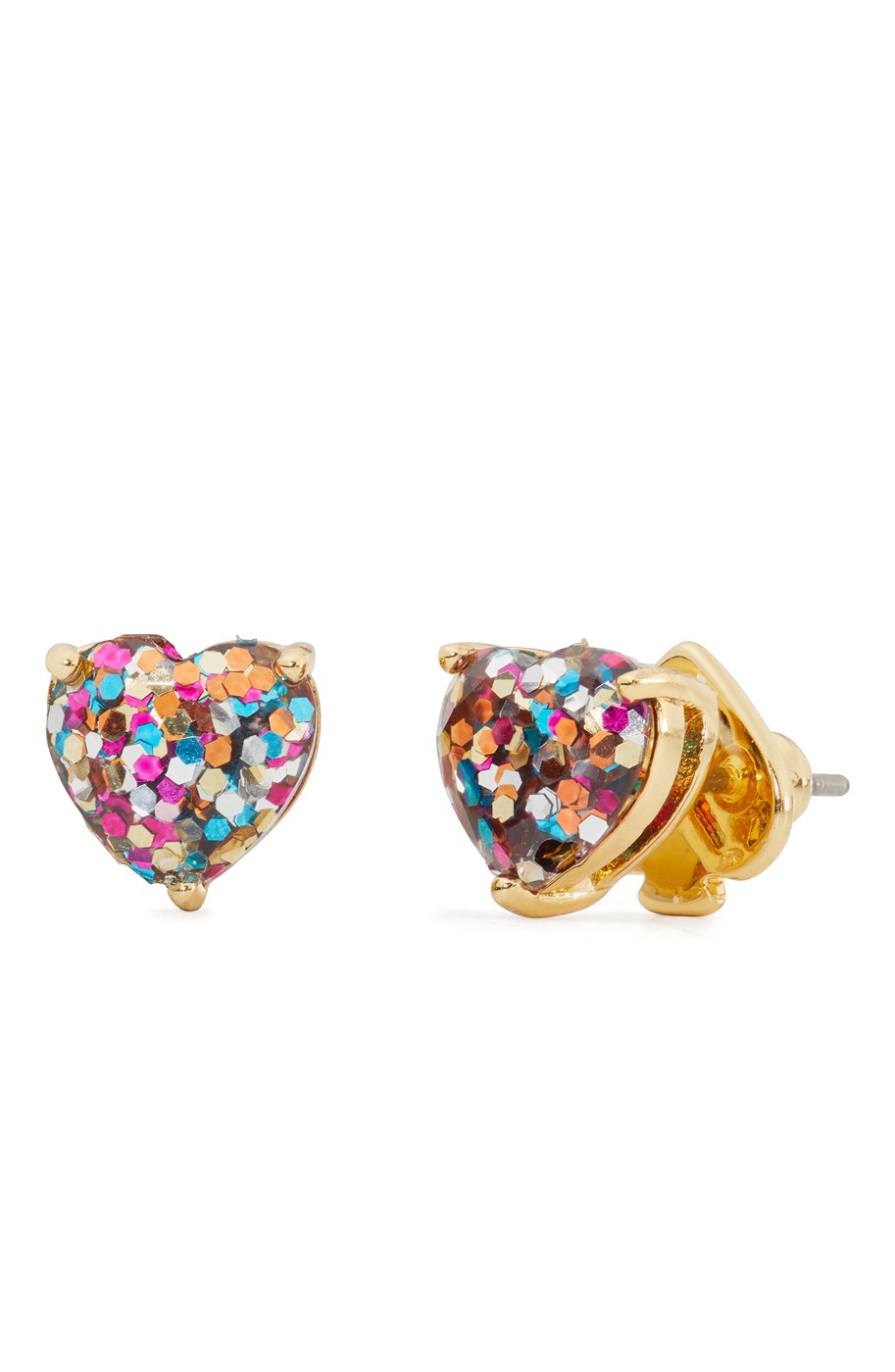 Kate Spade New York Rainbow Glitter Heart Earrings