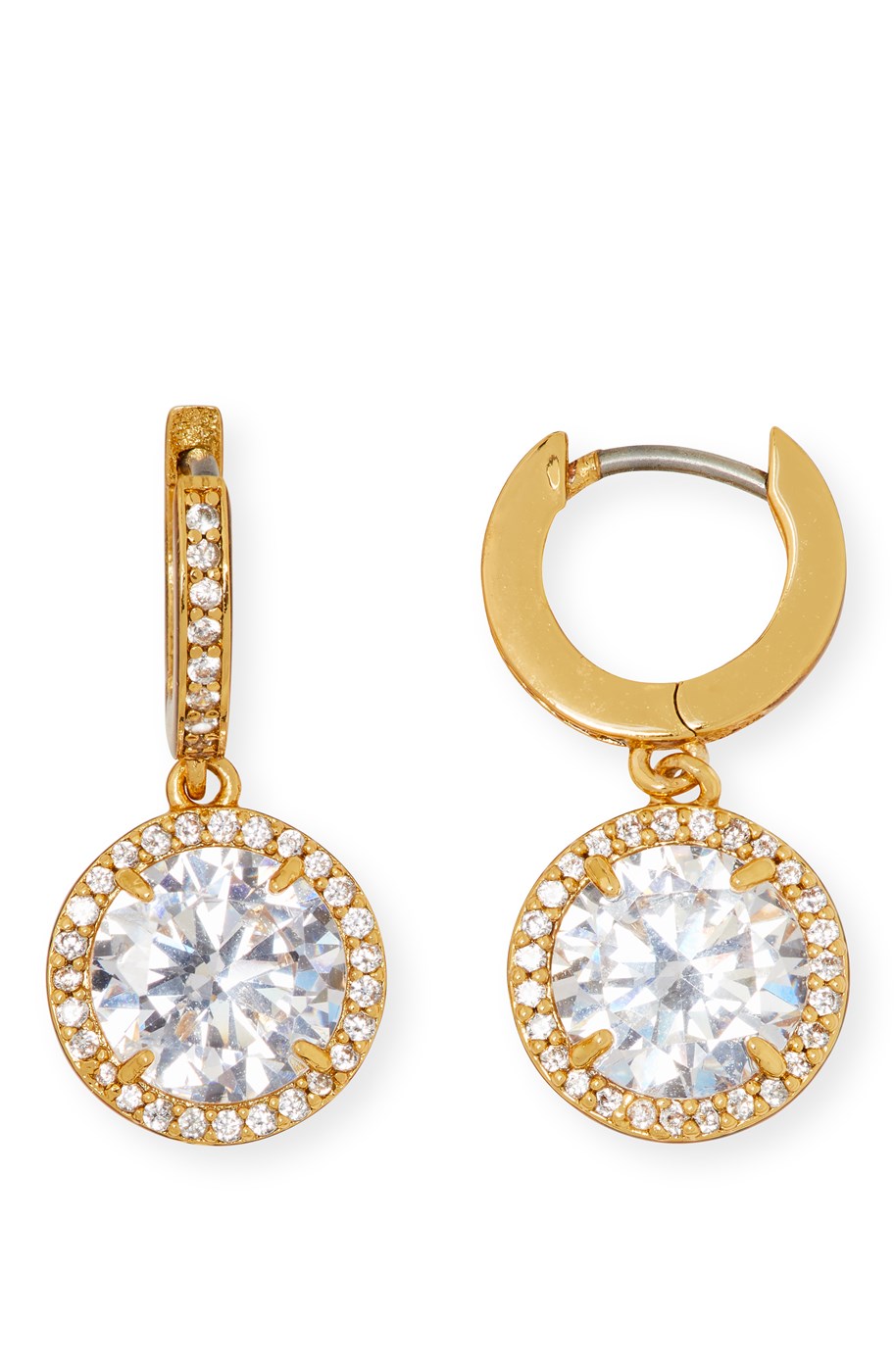 Kate Spade New York Gold Crystal Huggie Hoop Earrings