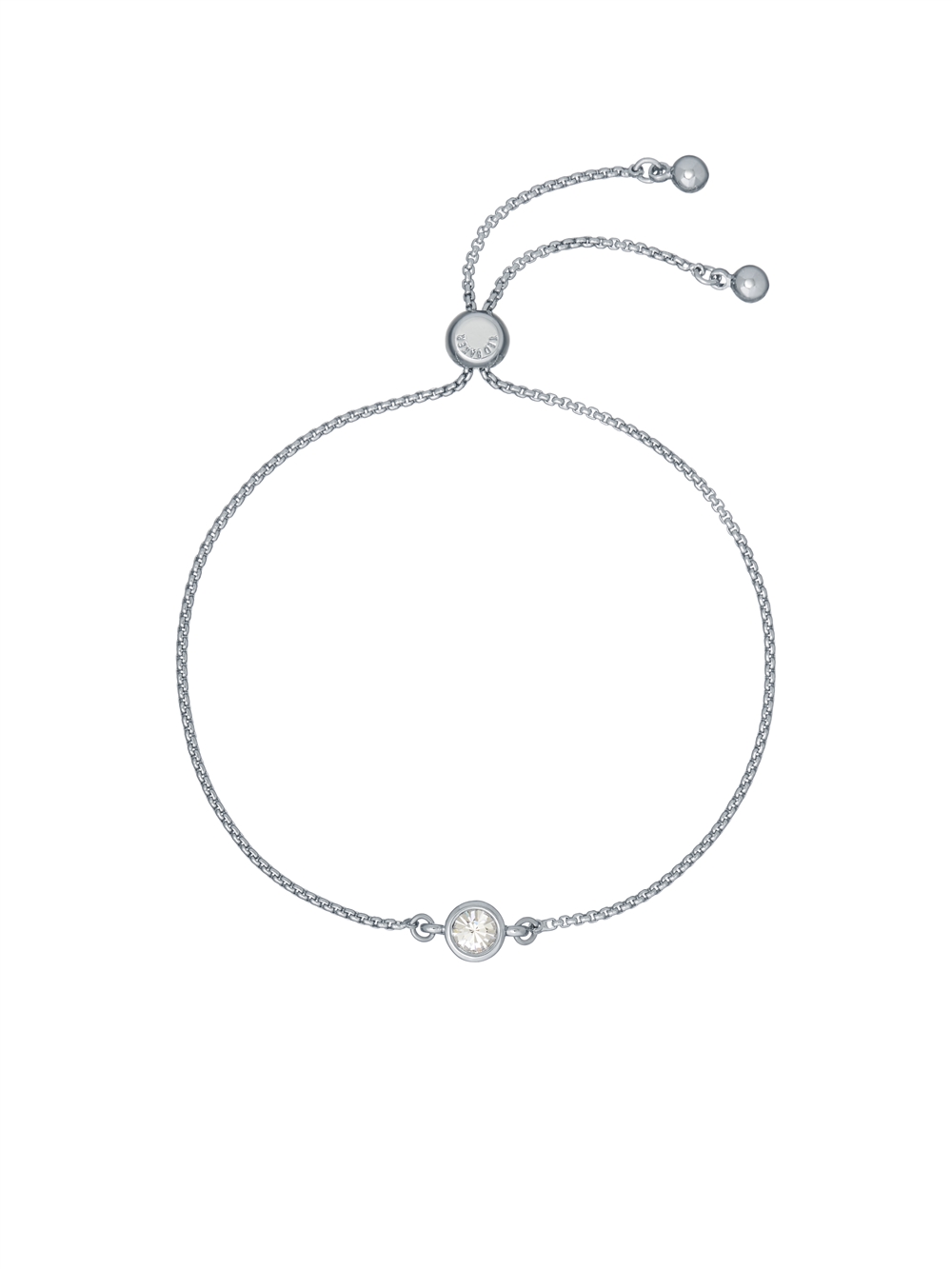 Ted Baker Silver Crystal Pull Chain Bracelet