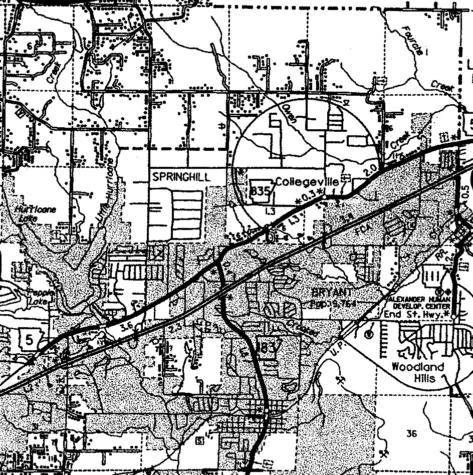 Saline County, Arkansas Map 2002