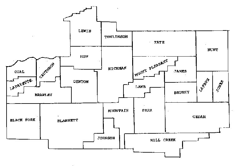 Scott County Arkansas Map 1910 Scott Co AR Township Map