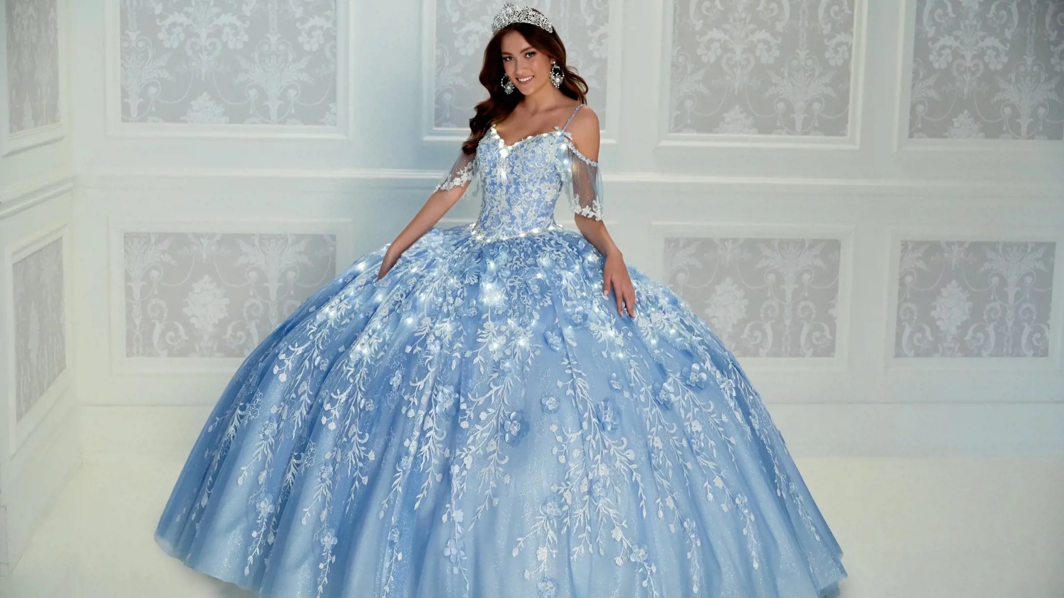 New Light Blue Quinceañera Dresses Princesa by Ariana Vara