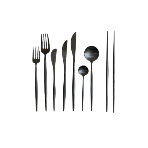 Matte Black Flatware Chicago AriLynn Events