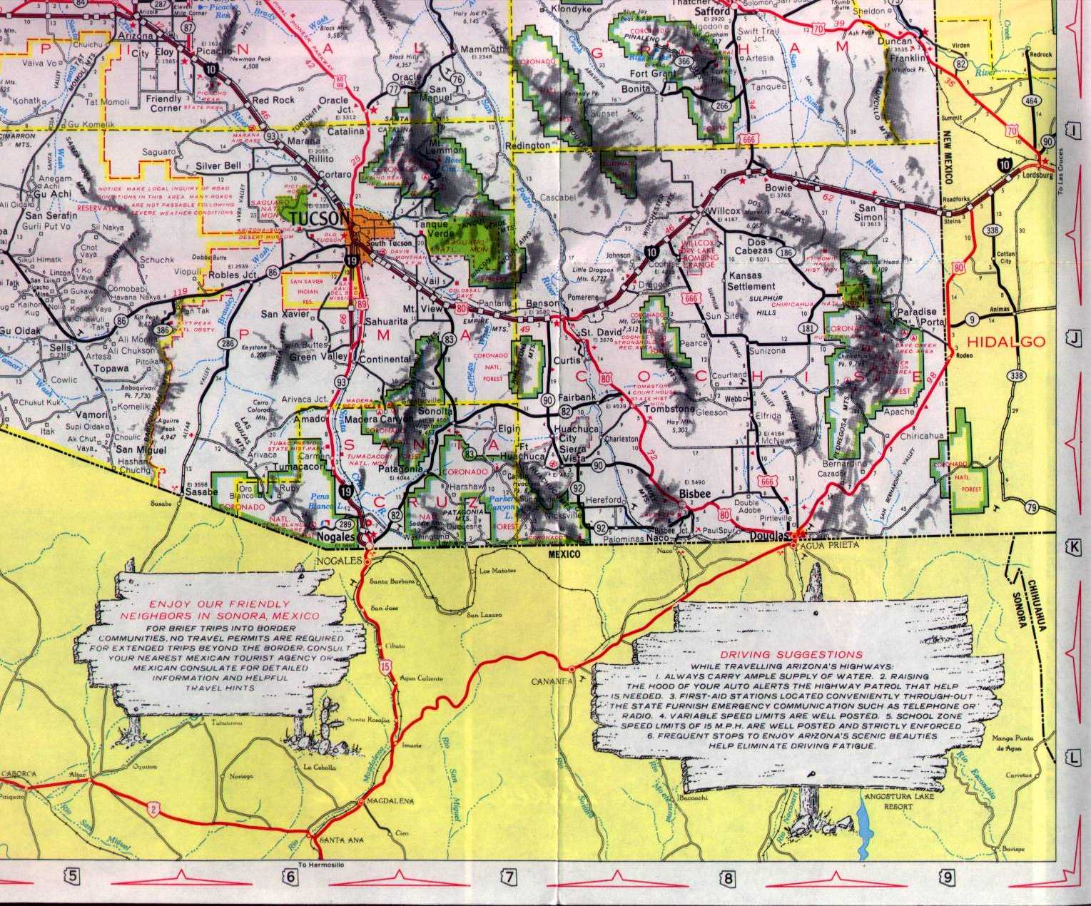 Printable Road Map Of Arizona