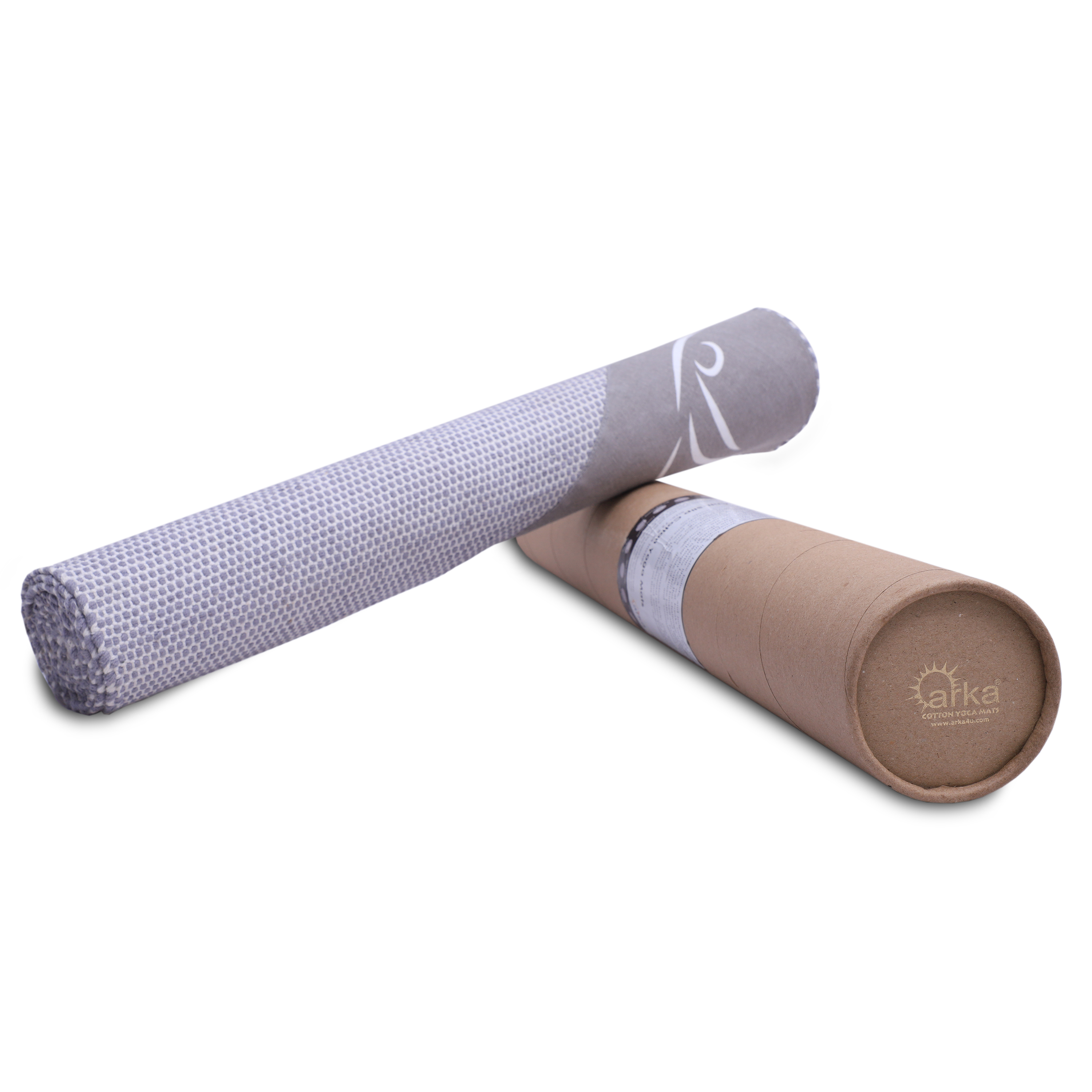 Premium Veerbhadrasana Cotton Yoga Mat by Arka Non Slip Washable