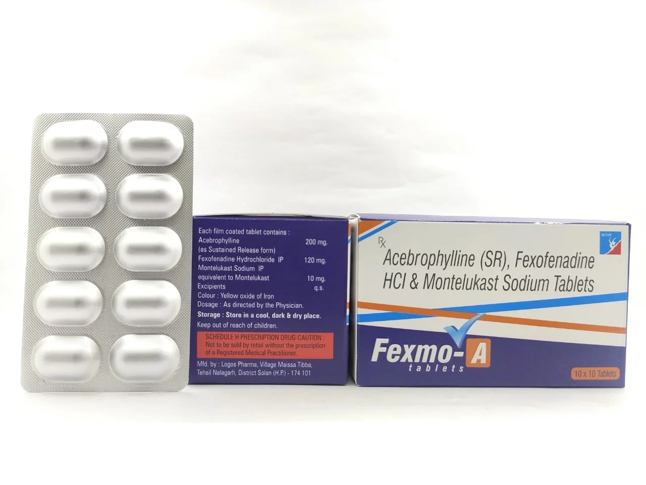 Acebrophylline, Fexofenadine HCL, & Montelukast Sodium Tablets