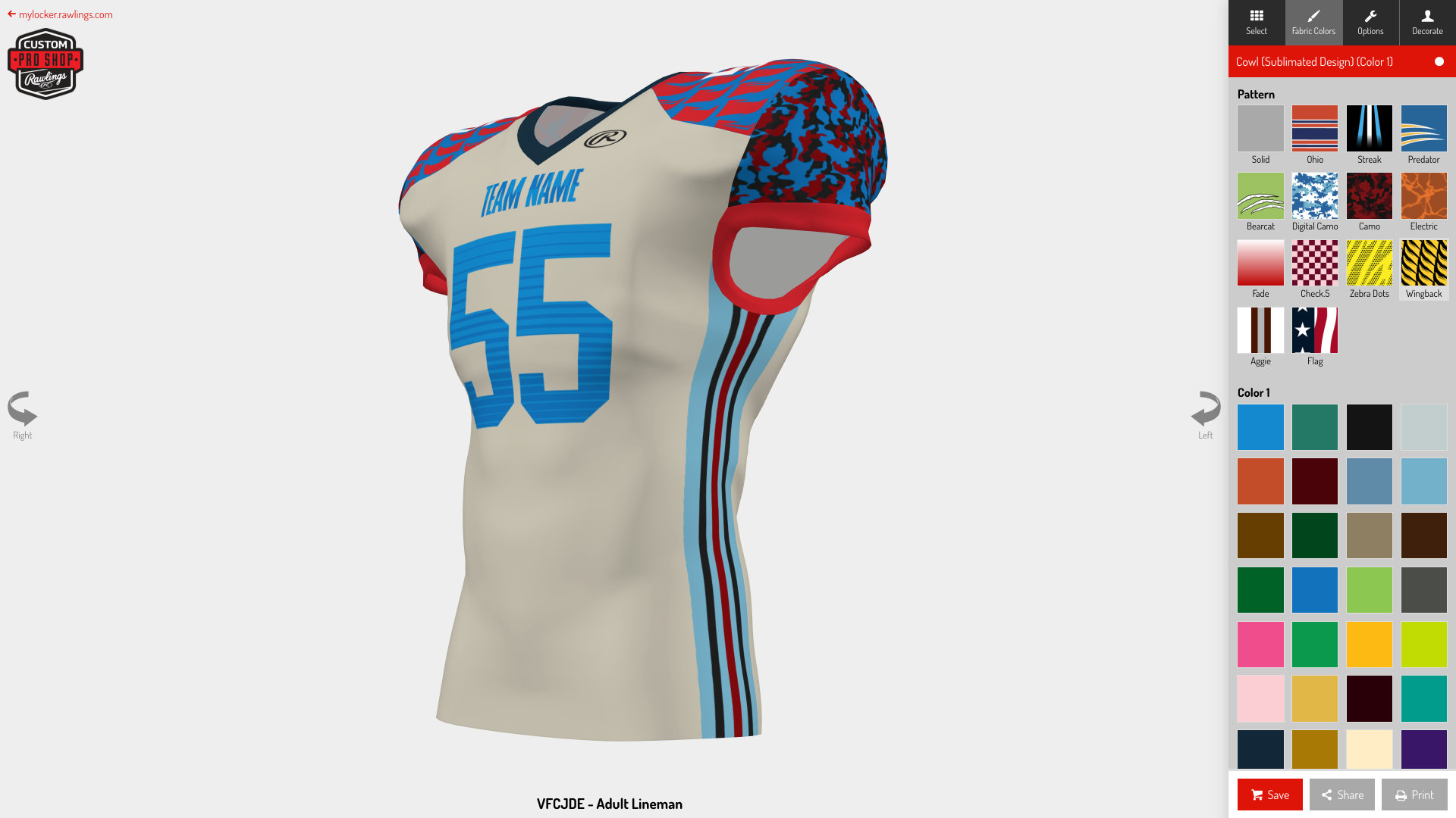 Rawlings Football Uniform Customizer Armands Studio