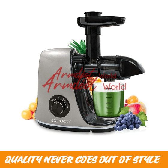 Slow Masticating Juicer Extractor CIRAGO {Grey} Armdeot Interiors