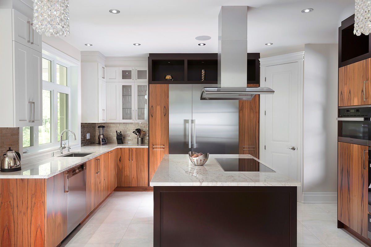 Armoires de cuisine contemporaines Couleurs Complémentaires Laval