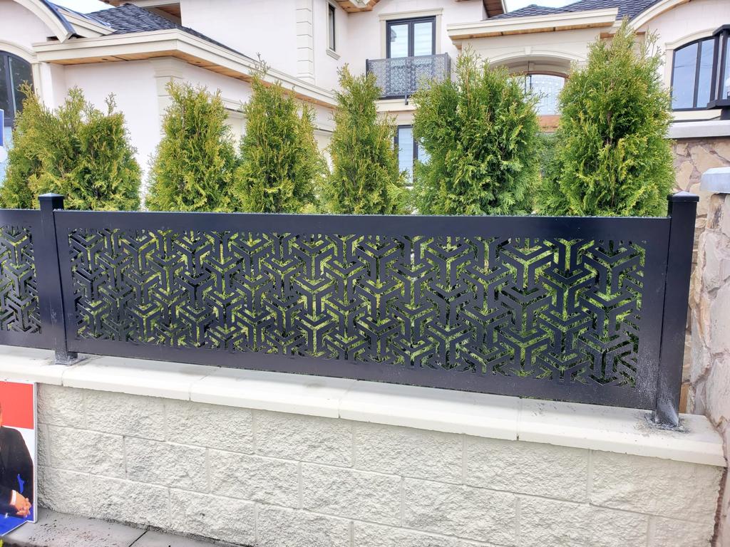 Custom Metal Cut Steel Fences in Surrey Laser cut screens