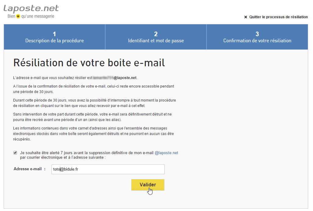 Fermer son compte