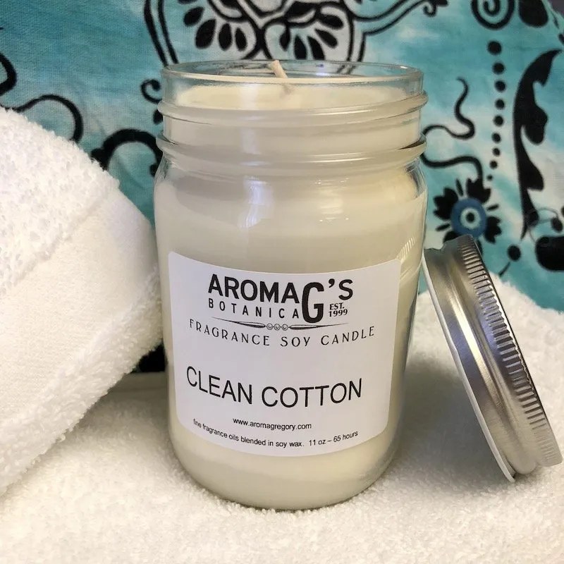 Clean Cotton Soy Candle aromaG's Botanica