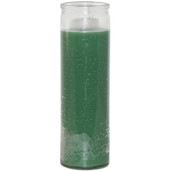 Green Glass Encased Vigil Candles 7 day