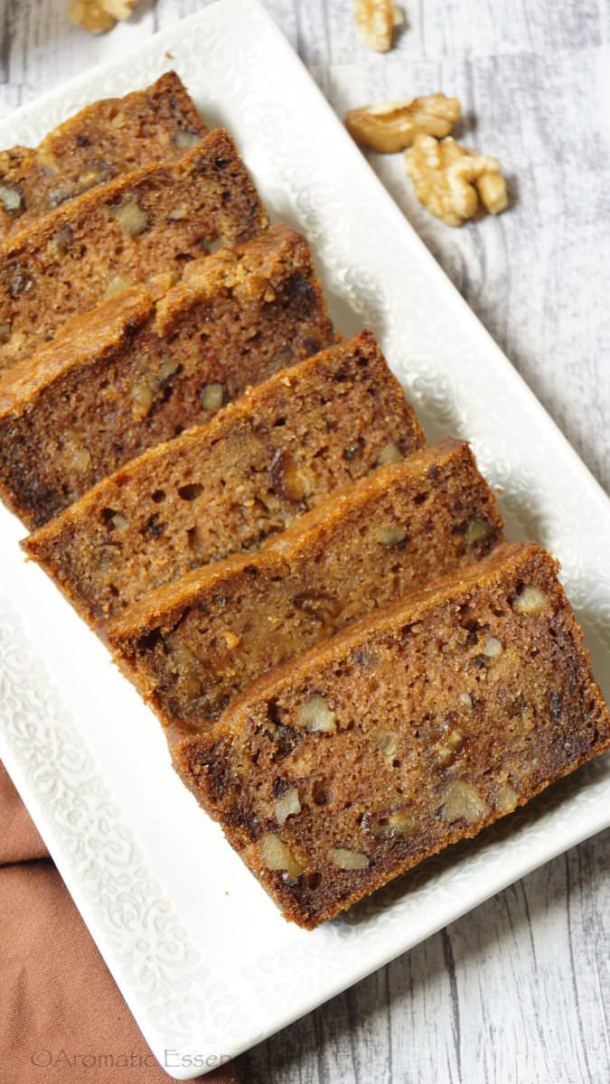 Eggless Date & Walnut cake Date & Walnut Loaf Aromatic Essence Eggless Date & Walnut cake Date & Walnut Loaf Aromatic Essence
