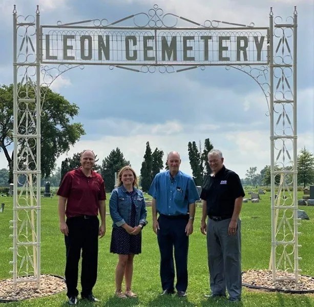 Leon Cemetery Sign Restored