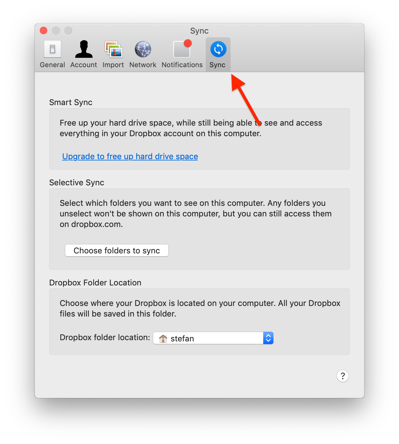 Preventing Dropbox from Downloading Your Backup Data