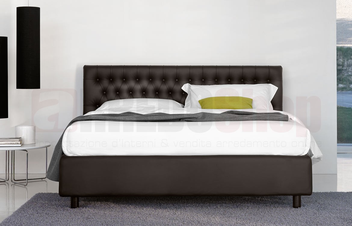 Letto Legno 160X190 / Letto Matrimoniale Nordico tessuto e legno