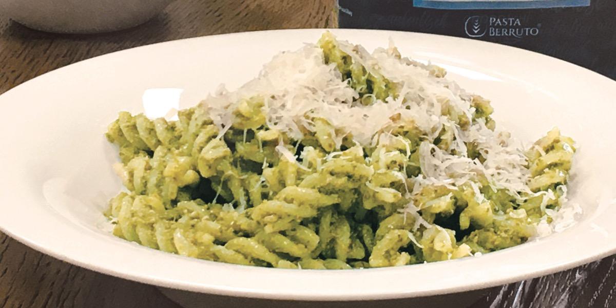 Fusilli with pesto genovese