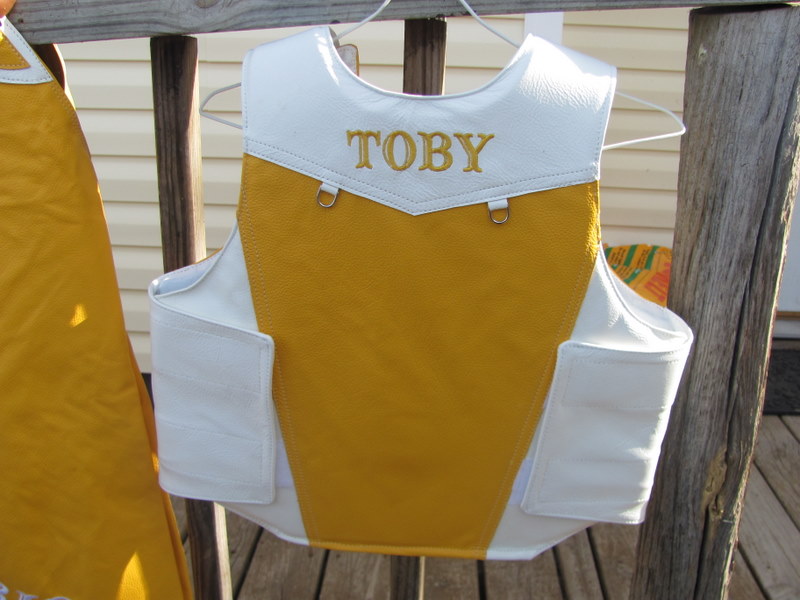 Toby Jr. Bllriding Chaps & Vest, Custom Steer Riding Chaps