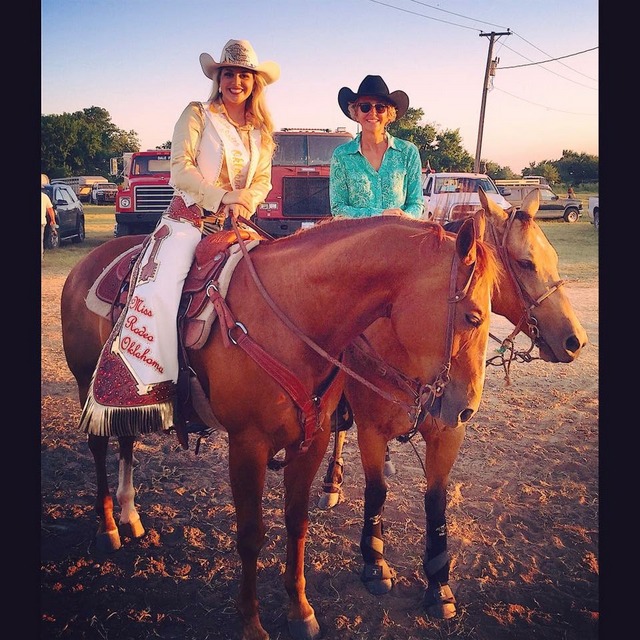 Miss Rodeo Oklahoma Queen Chaps & Mom