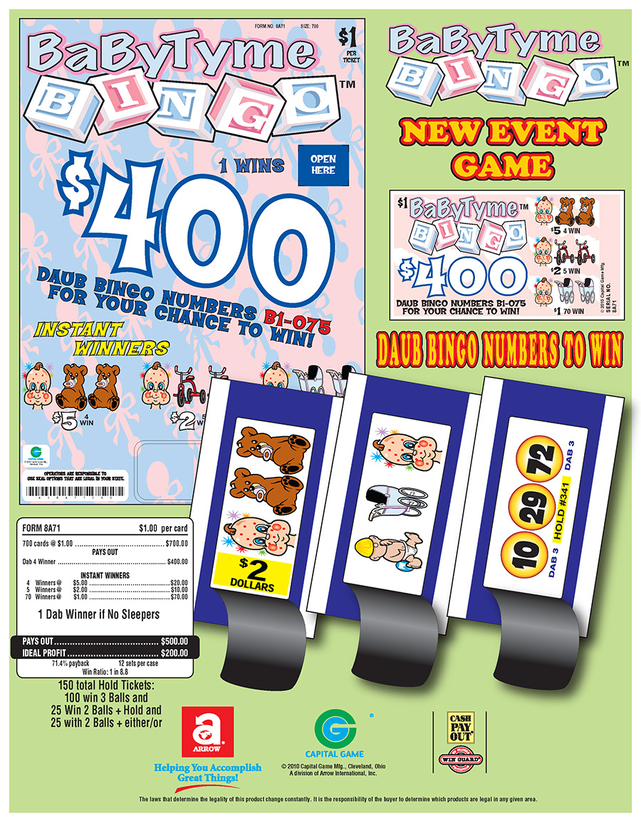 BABY TYME BINGO PULLTABS Arrow International