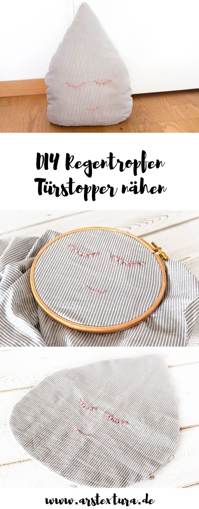 Ein Regentropfen als Türstopper ars textura DIYBlog