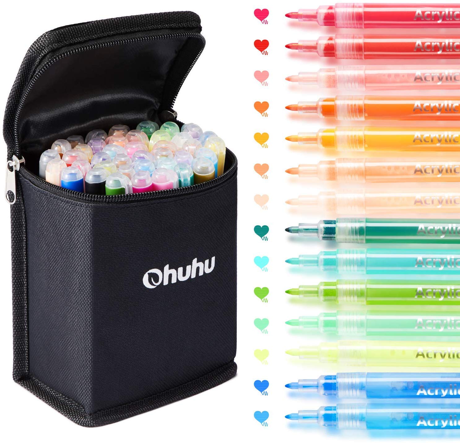 Ohuhu 40 Colors Acrylic Paint Markers