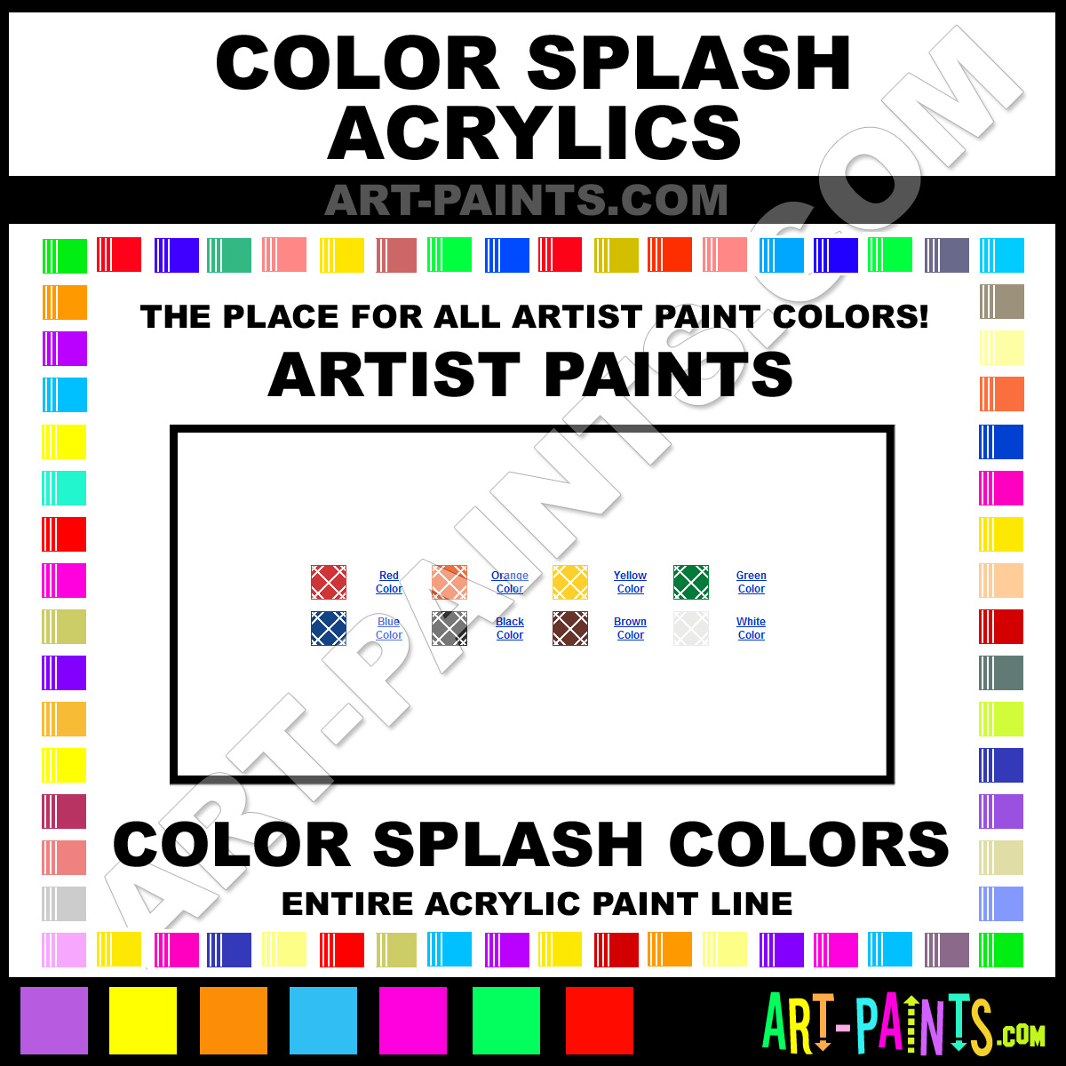 Color Splash Artist Acrylic Paint Colors Color Splash Artist Paint Colors, Artist Color
