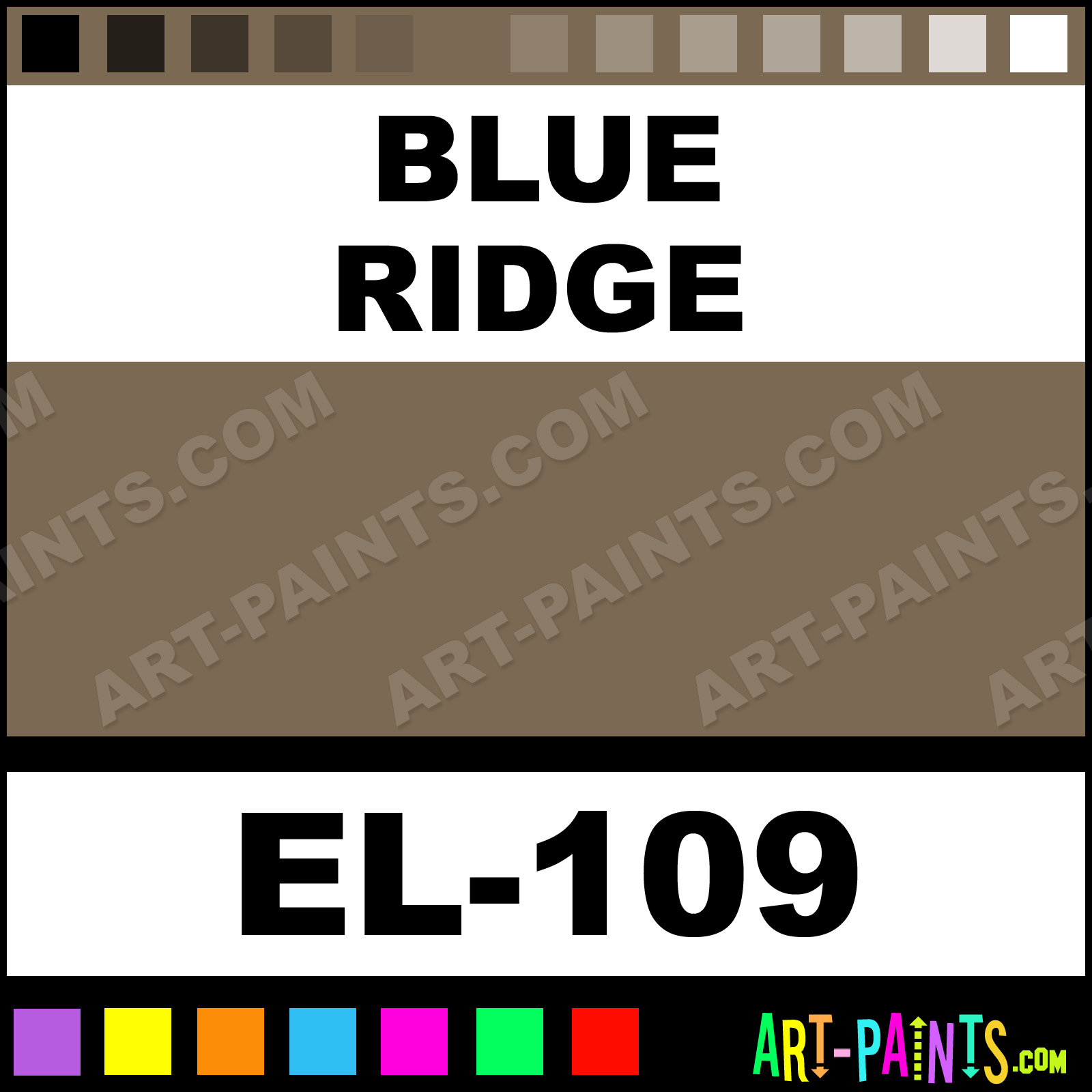 Blue Ridge Elements Ceramic Paints EL109 Blue Ridge Paint, Blue