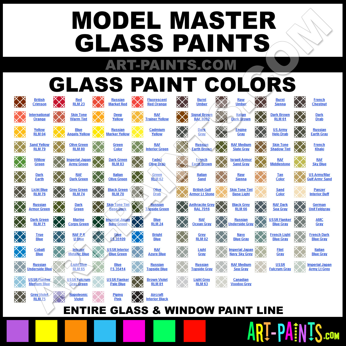 Model Master Stained Glass and Window Paint Brands Model Master Paint