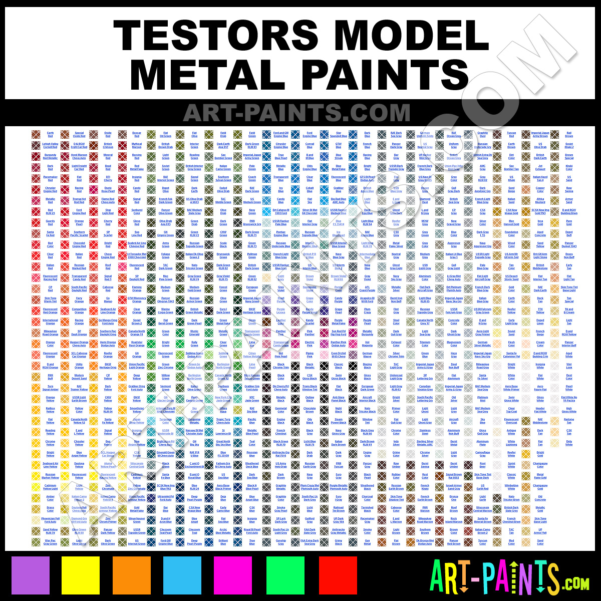 Model Master Model Metal Paint Colors Model Master Model Metallic Paint Colors, Model Color
