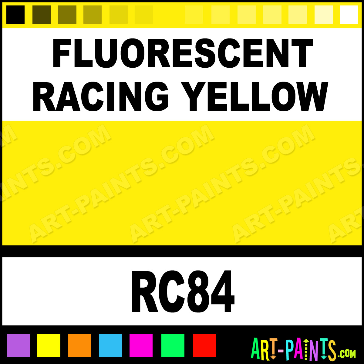 Fluorescent Racing Yellow Model Metal Paints and Metallic Paints RC84