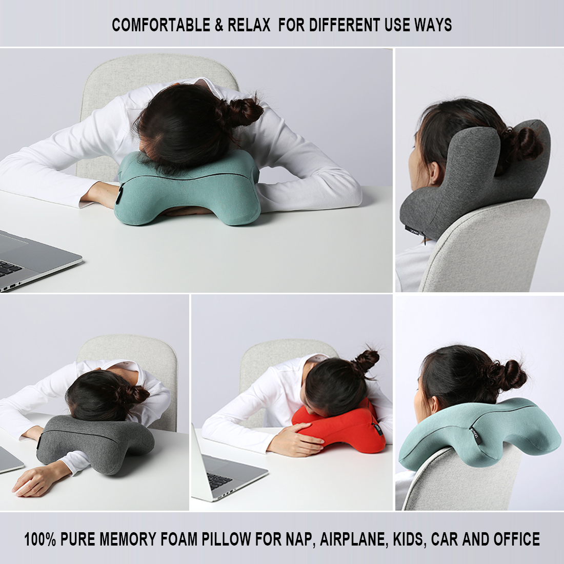 Premium Lumbar Support Pillow, Fuctional Neck & Nap Pillow and Seat