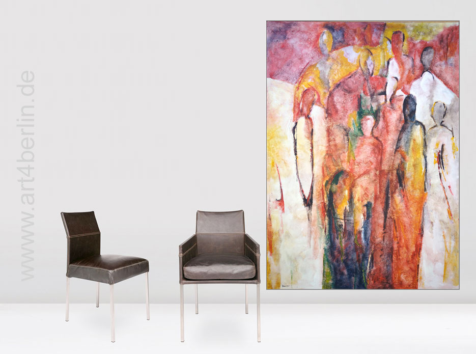 Perfect Family, Acrylmalerei auf Leinwand, 165×120 cm