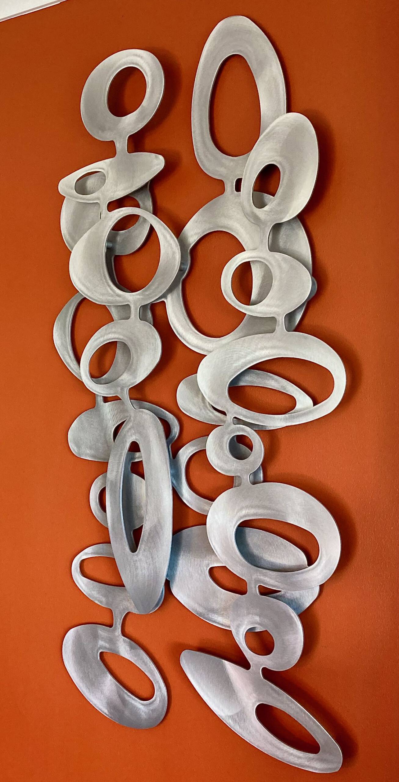 Freeform Olive Small Abstract Metal Wall Sculpture Art & Element