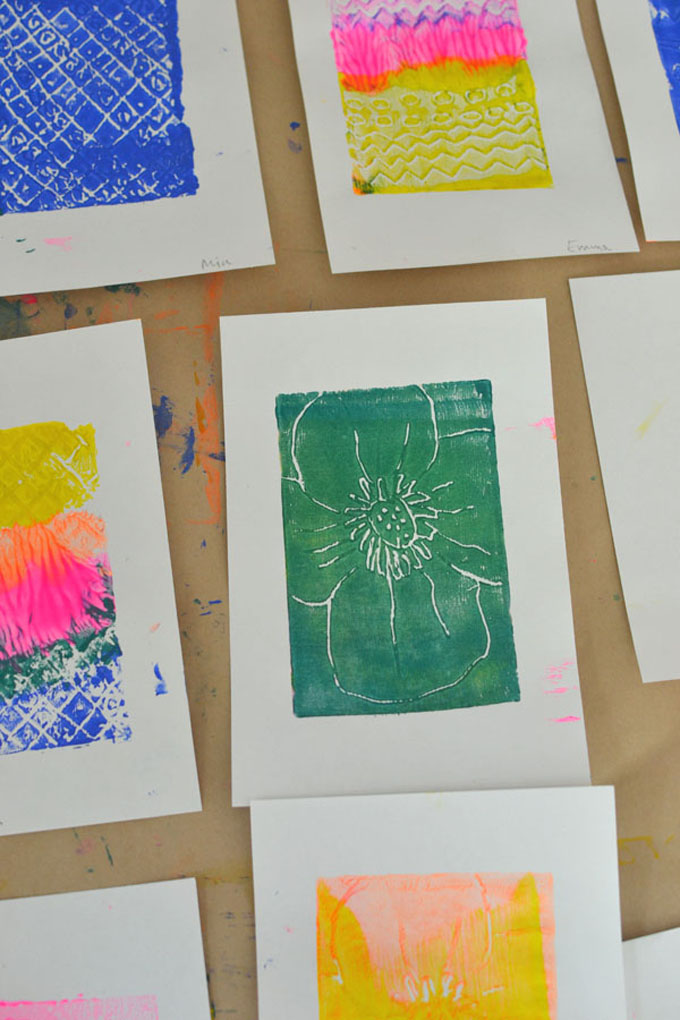 Teach kids the fine art of printmaking using simple styrofoam, a dull