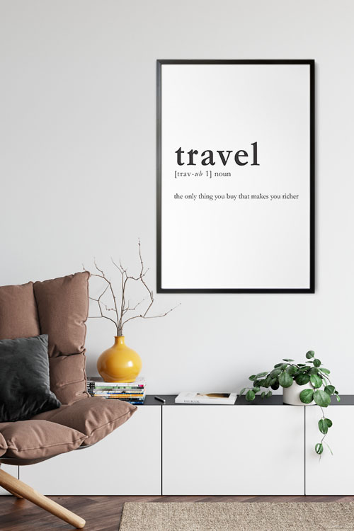 Travel meaning Poster Artdesign