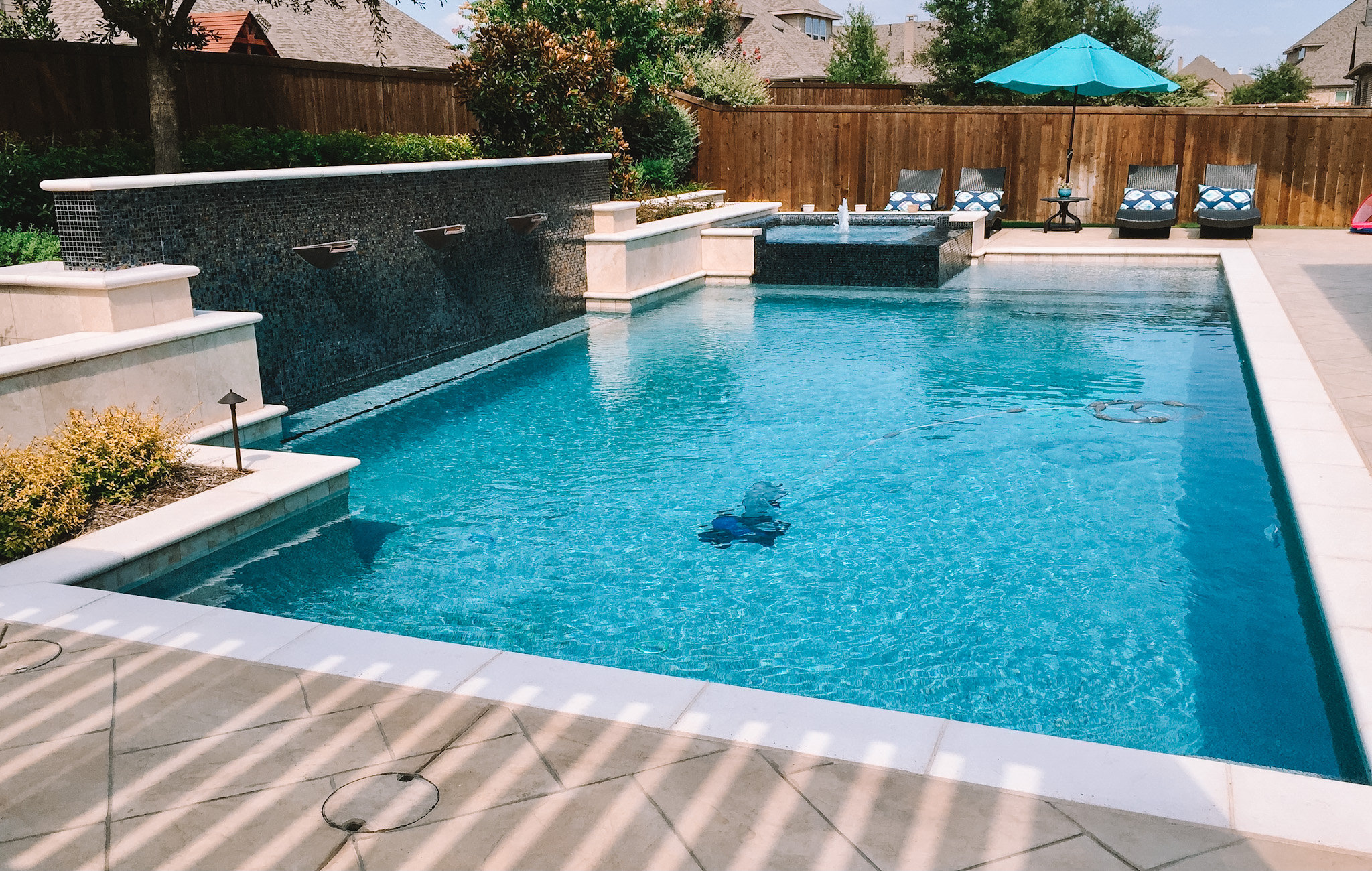 Dallas Geometric Pool Design Gallery Frisco, Plano pool