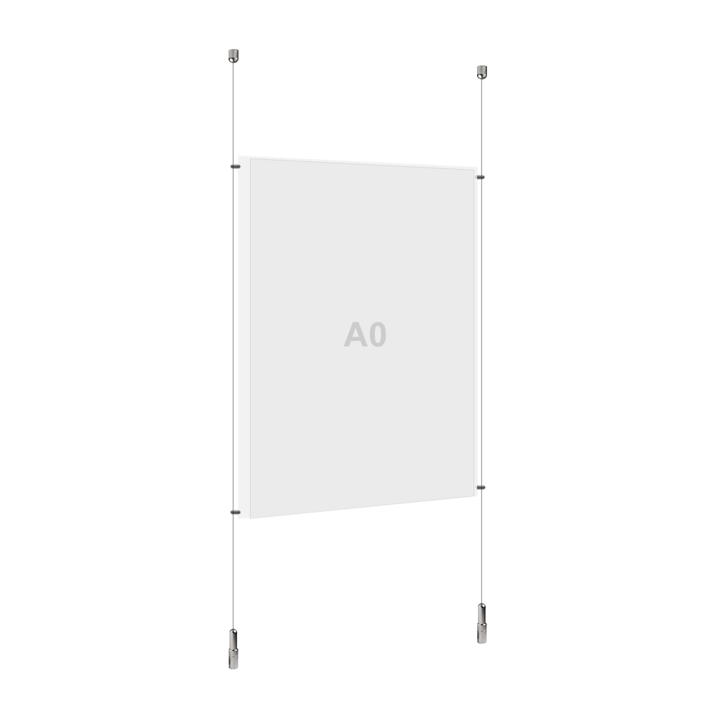 A0 (1x) Poster Holder, Cable Display Kit (Ready to Use) Art eStuff