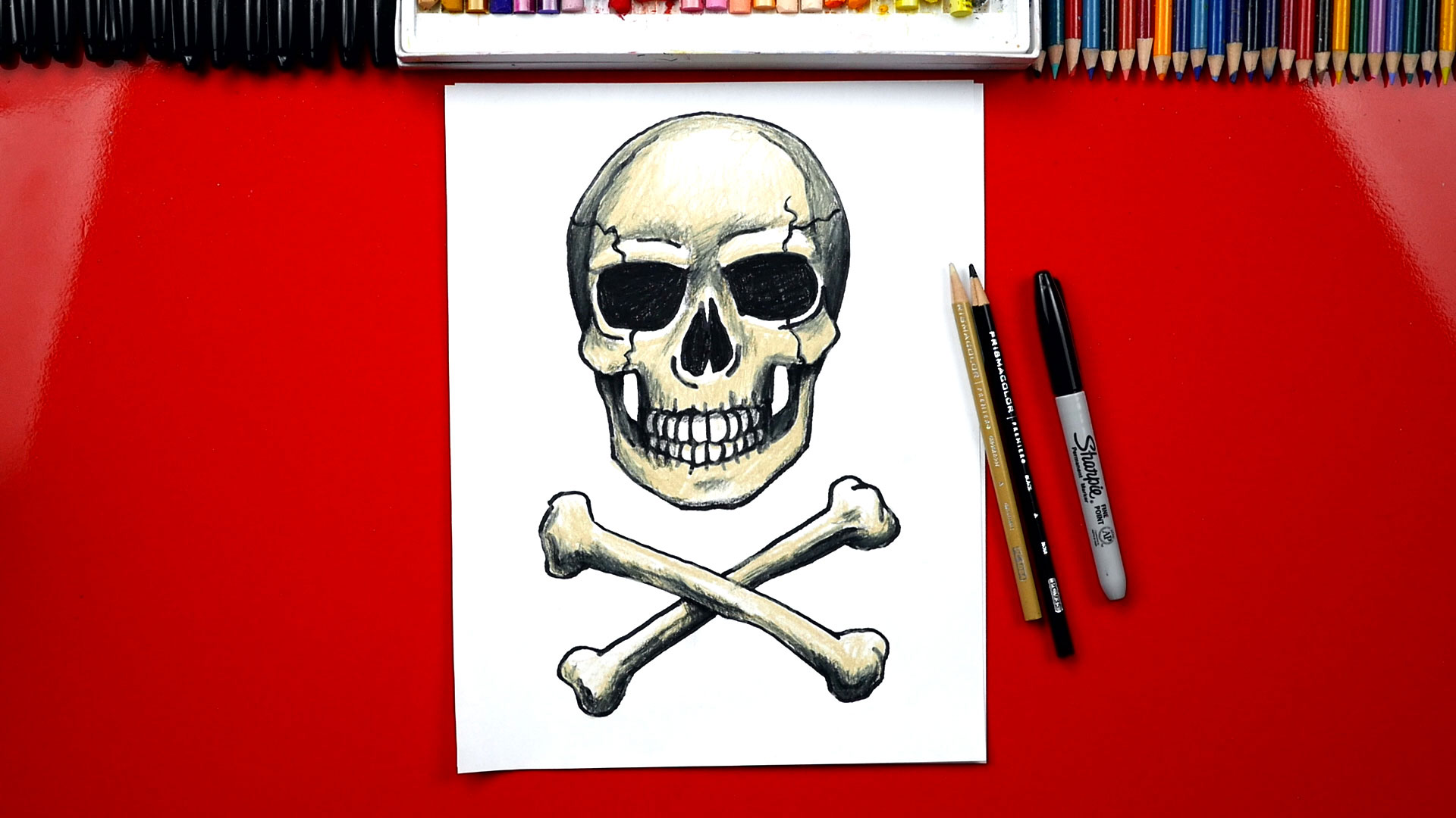 How To Draw A Realistic Skull And Crossbones